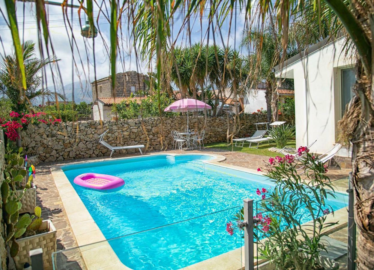 Villa Manzella Piscina Privata Cinisi Ngoại thất bức ảnh